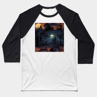 Halloween Decorations 13 - Full Moon Baseball T-Shirt